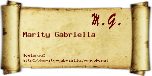 Marity Gabriella névjegykártya